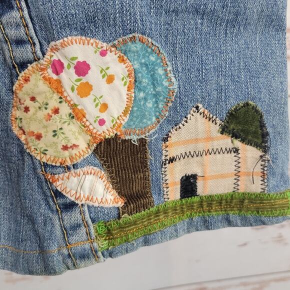 True Religion Y2K Ashbury Patchwork Jeans Sunshine Mushroom 26 - Picture 6 of 11